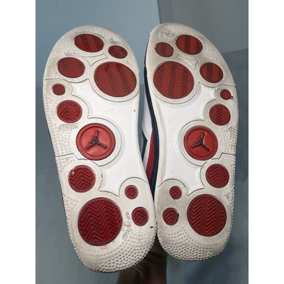 NIKE AIR JORDAN SC-2 WHITE OBSIDIAN BLUE GYM RED "USA" SIZE 10 454050-107 - Picture 7 of 9